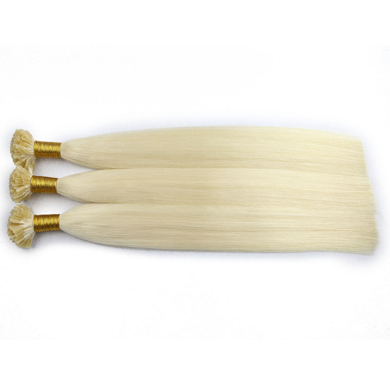 Factory Wholesale Italy Keratin Pre Bonded Nail Tips Straight Tip Hair Russian Remy U Tip Hair Extension